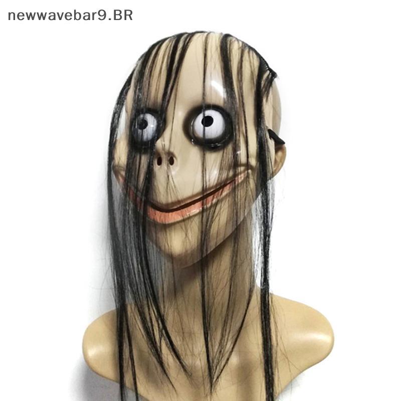 NWBR Novo Horror De Halloween Com Máscara De Cabelo Longo Engraçada Em Forma De V Boca Feminino Fantasma Roleplay MoMo G