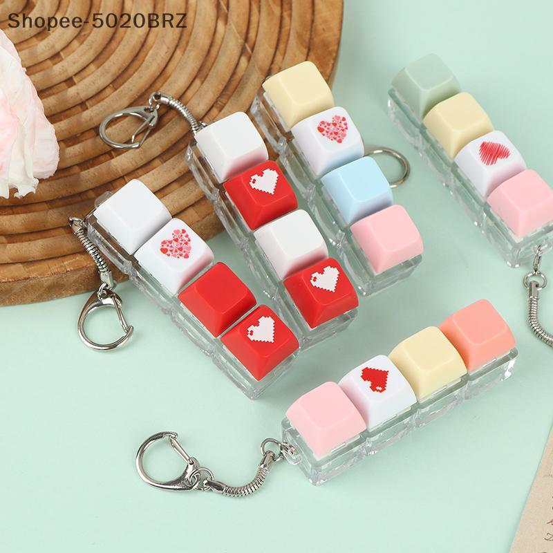 [THEBR] Conjunto De Chaveiro Com Interruptor De Teclado Mecânico , Brinquedos Para Alívio Do Estresse , Faça Você Mesmo