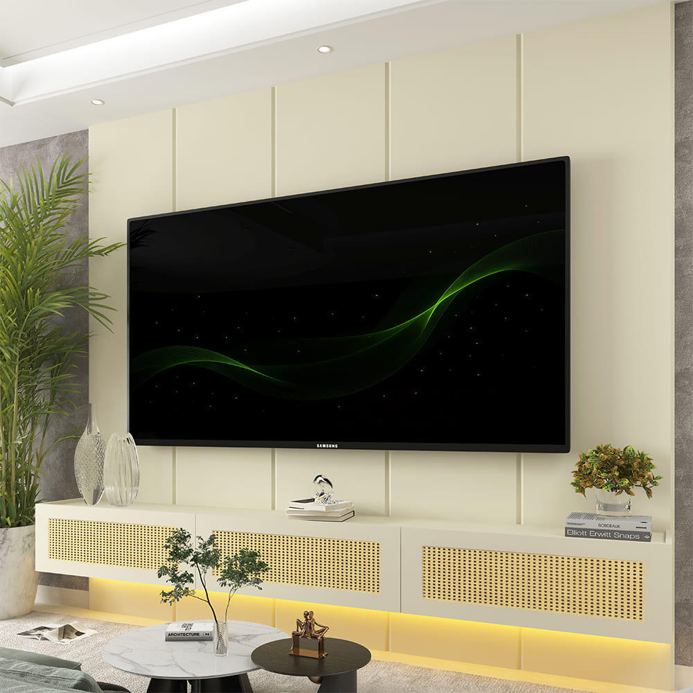 Home para TV 220 Realce Native LED Off White - Gelius