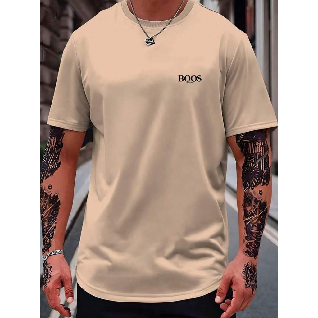 Camiseta Street Minimalista Masculina Camisa Bos Toque Leve 100% Algodão Confortavel
