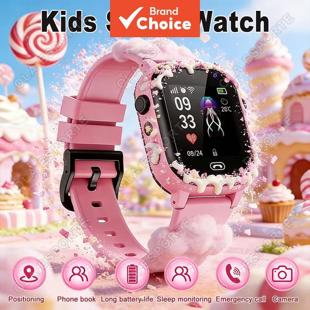 Relógio Inteligente Infantil Vídeo Chamada com Cartão SIM Smartwatch à Prova d’Água com GPS e Câmera SOS para Meninos e
