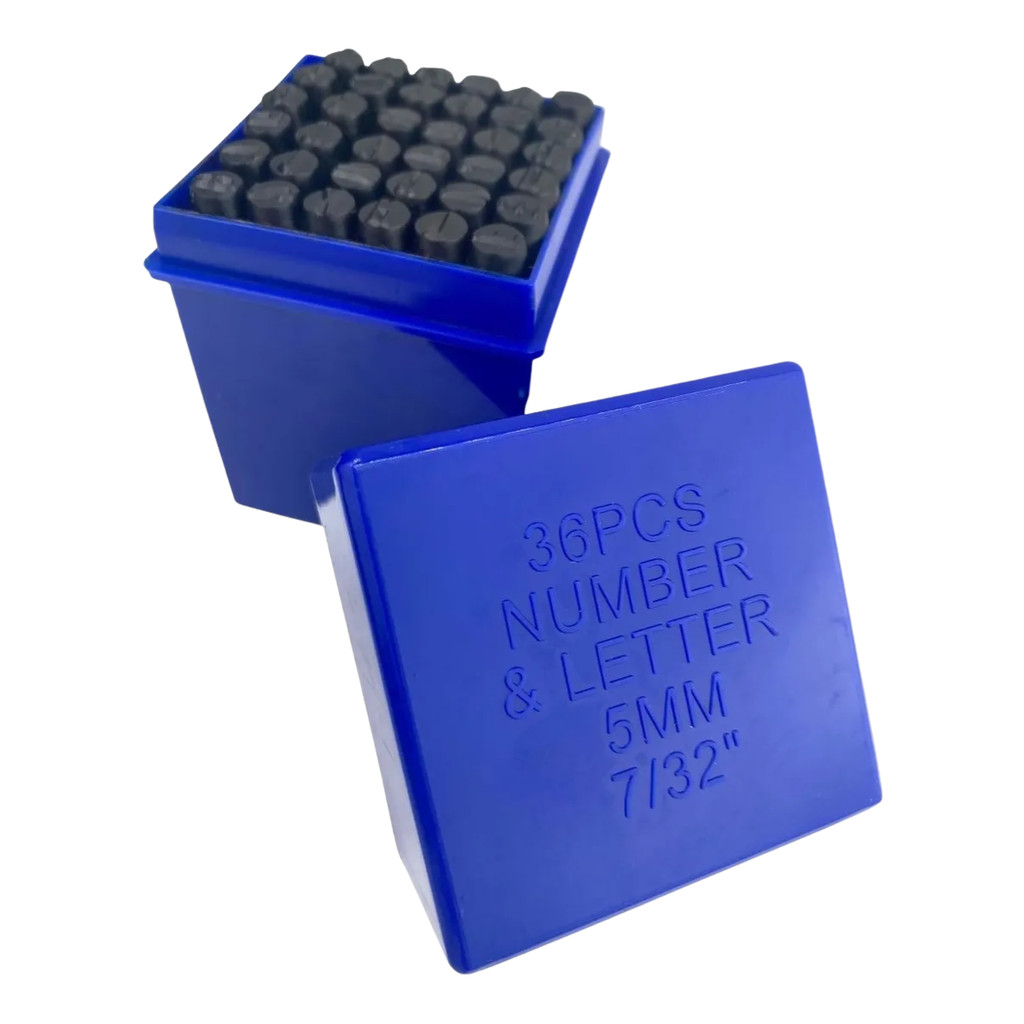 Jogo De Puncao De Metal Alfabeto E Numeros 36 Pcs 5mm
