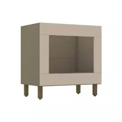 Balcão de Cozinha Connect Cooktop c/Forno de Embutir 80x51x82cm Duna/Cristal - Henn