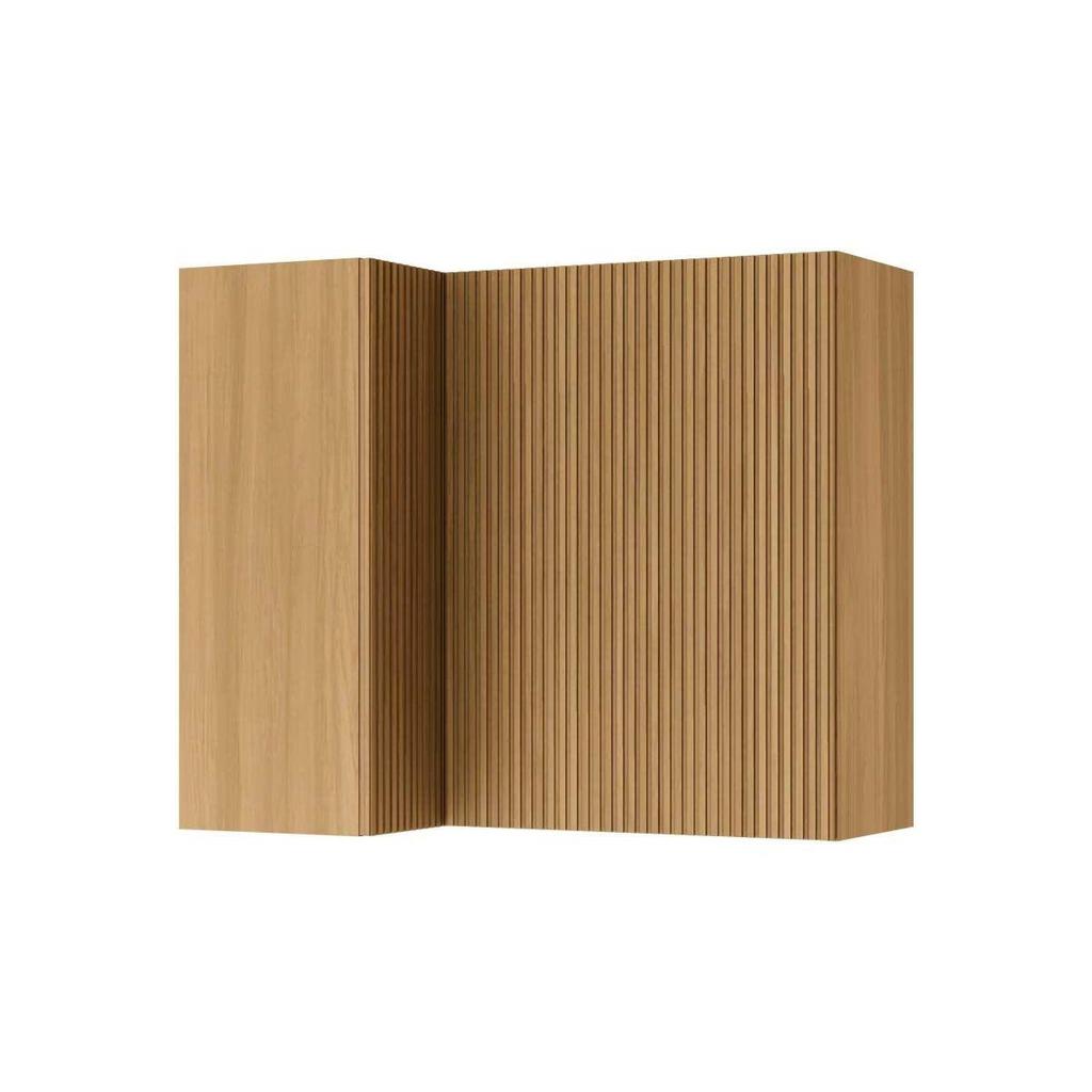 Armário Aéreo Cozinha Modulado Rainha Canto c/ 2Portas 92 cm Nature - Nesher