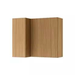 Armário Aéreo Cozinha Modulado Rainha Canto c/ 2Portas 92 cm Nature - Nesher