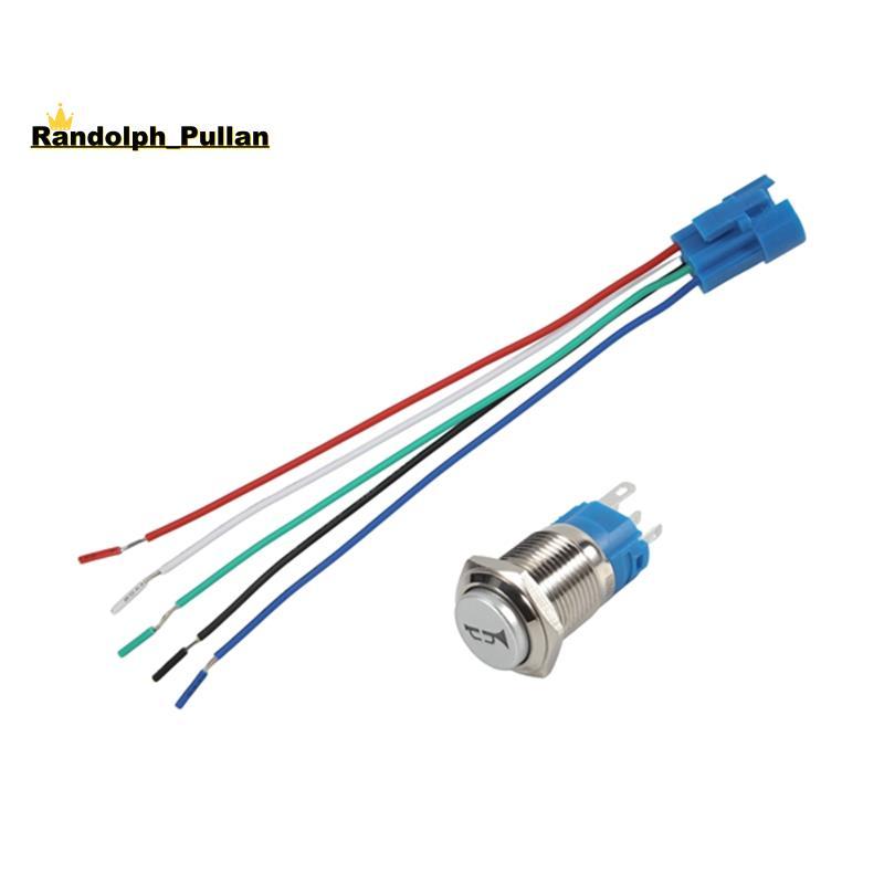 [Concessional H] Botão De Buzina De Ar 12V 16MM Interruptor Marinha De Metal À Prova D'água Para Trem De Barco Automátic