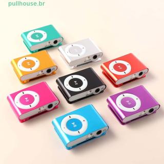 PULLHOUSE MP3 Player À Prova D'água Mini Walkman Metal 3.5mm Espelho Music