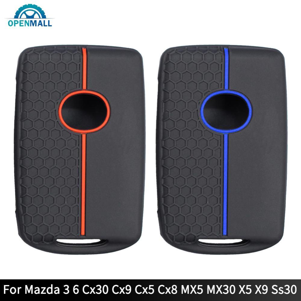 OPENMALL Silicone Caso Chave Do Carro Titular Acessórios Chaveiro Protegido Fob Para Mazda 3 6 Cx30 Cx9 Cx5 Cx8 MX5 MX30