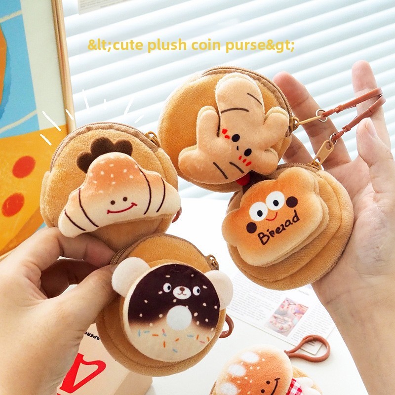 Além de bolsa de moedas de pelúcia bonito dos desenhos animados boneca estudante portátil…