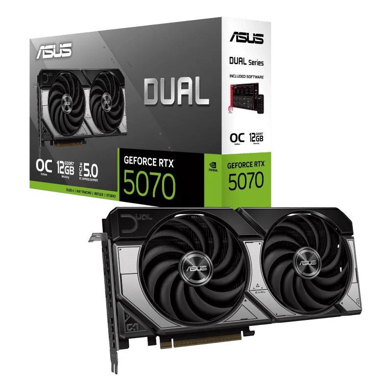 Placa de Vídeo Gpu Asus Dual Rtx 5070 Oc 12G 12Gb Gddr7 - 90Yv0M17-M0Na00