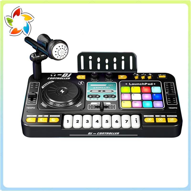 Criança DJ Mixer Com Microfone Teclado De Piano Eletrônico Instrumento Musical Brinquedo Para Crianças Presente Aniversá