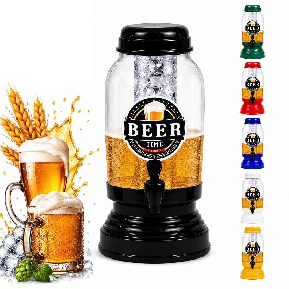TORRE CHOPP 3 LITROS CHOPEIRA VIDRO SUQUEIRA PORTATIL DISPENSER CERVEJA AGUA SUCO BAR FESTA GELANTE