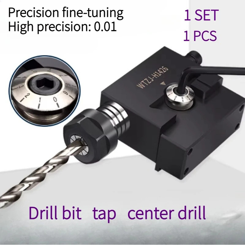 FW 1 Pçs CNC Torno Torre Ferramentas Centro Altura Ajuste Fino Ferramenta Titular Broca Chuck Post Conjunto Para Mini