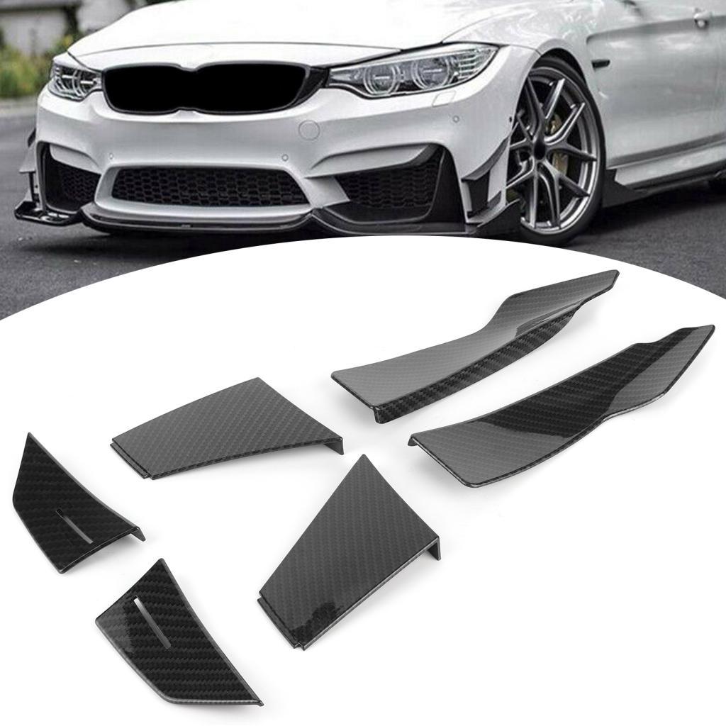 Par de aletas laterais do para-choque dianteiro divisor abs spoiler corporal adequado para série 3 f80 m3 15-19