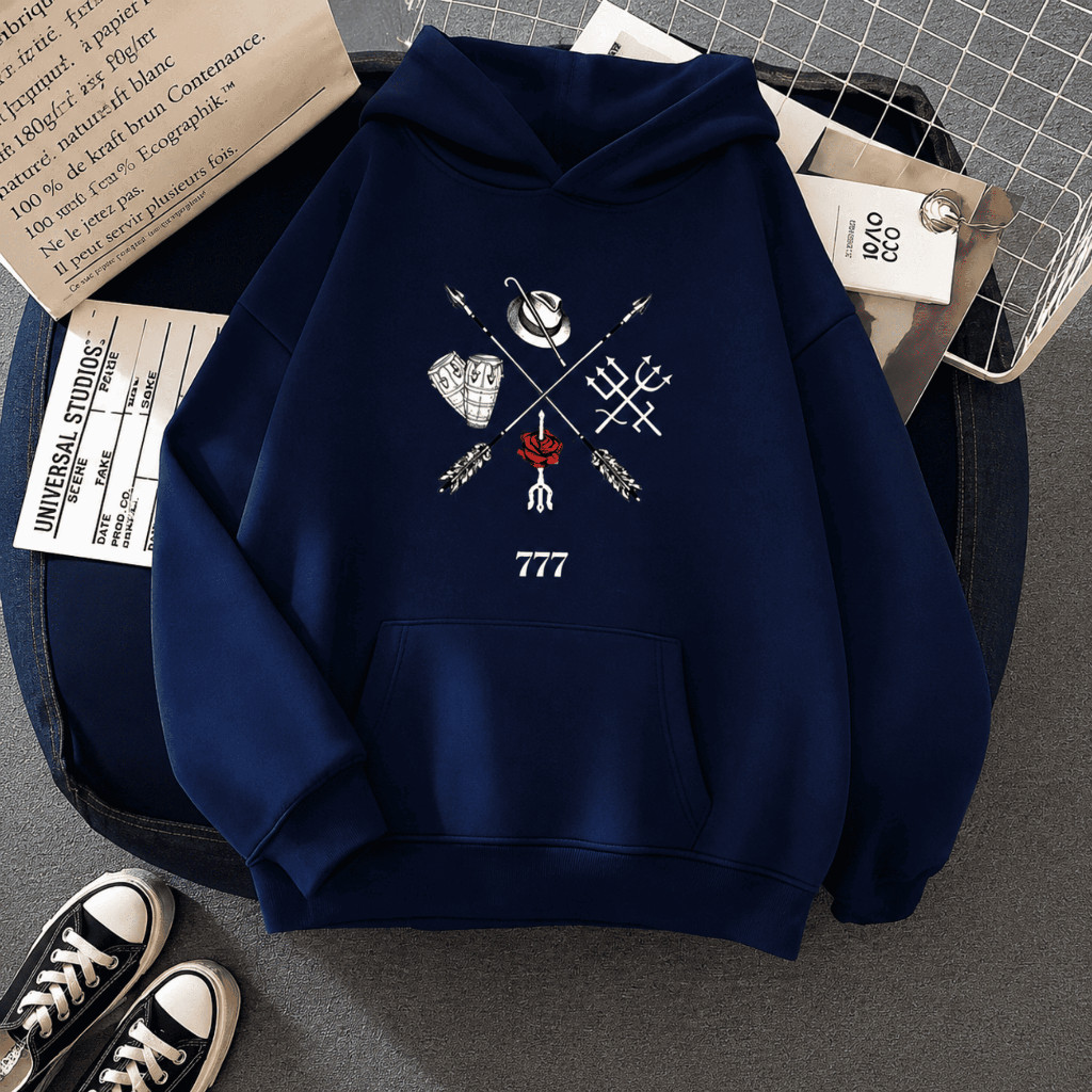 Moletom Canguru Unissex Estampa Personalizada Umbanda/Espiritualidade blusa de frio com capuz