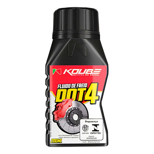 Fluido De Freios Dot 4 200ml Anticorrosivo Oficial Koube