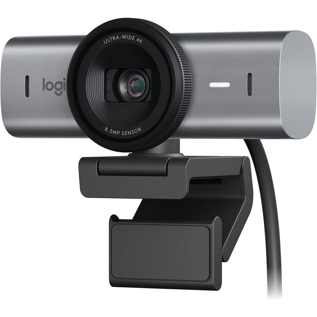 Webcam Logitech MX Brio Ultra HD 4K para Colaboração e Streaming, 1080p 60 FPS, Modo Show, Compatível com Microsoft Team