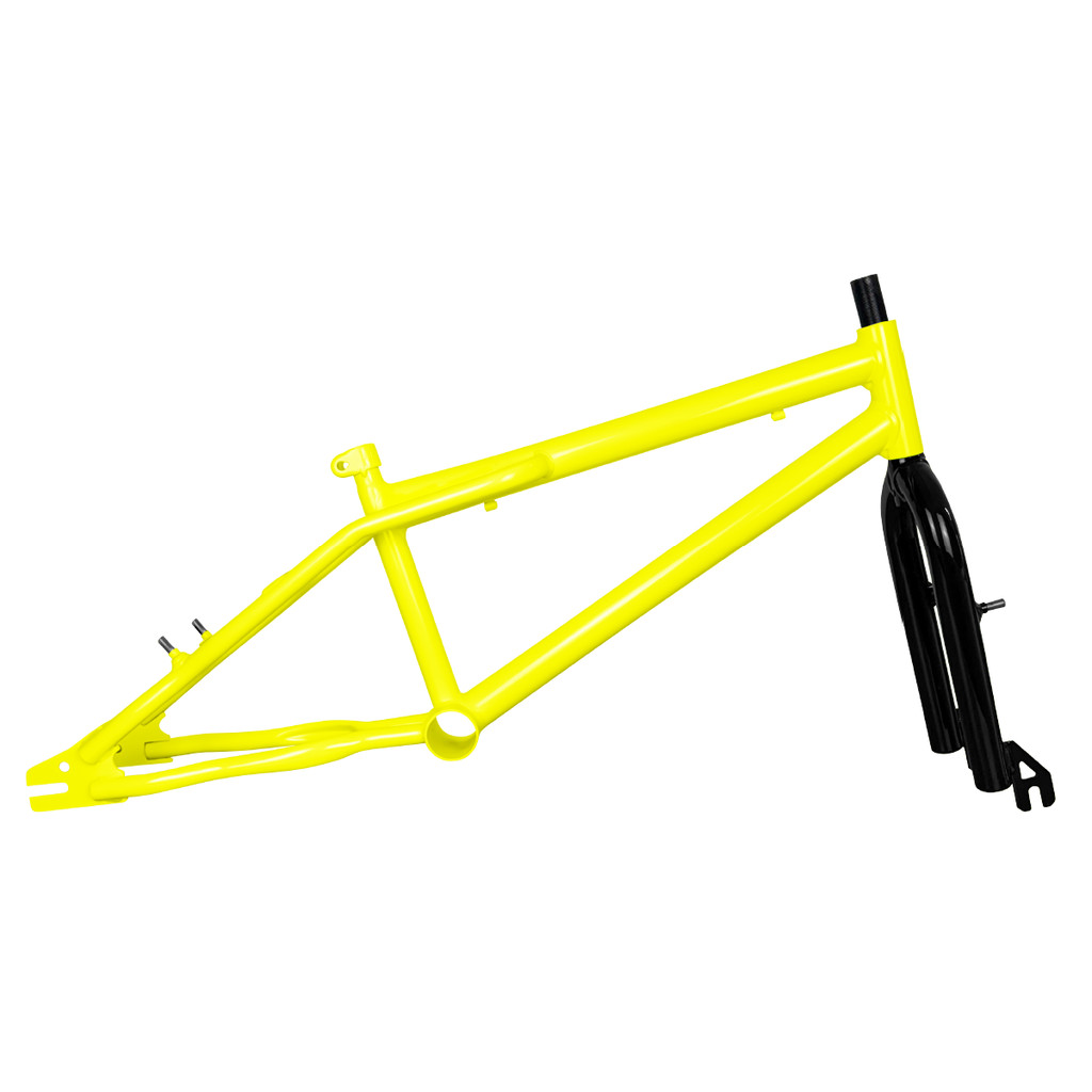 Quadro e Garfo Bicicleta Infantil Criança Bike Bmx Cross Aro 20 Freestyle Aço Carbono Várias Cores