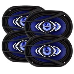 Kit 4 Alto Falante 6x9 Polegadas Hurricane 360w Rms CM69 Quadriaxial 720w Pico 2 Pares