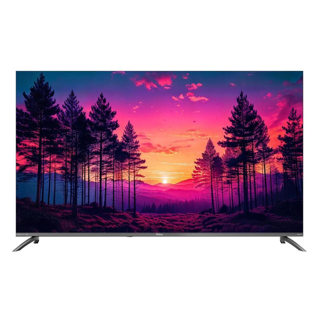 Smart TV 60" Philco 4K Roku Borda Infinita P60CRA