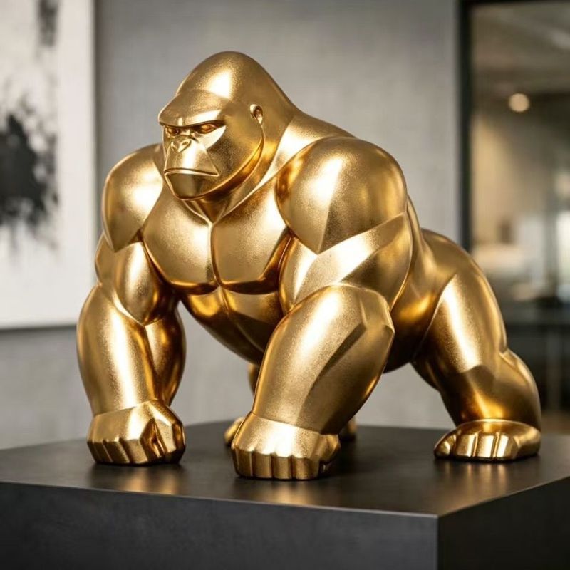 Modelo de Músculo de Gorila, Modelo Moderno, Estatueta de Luxo que Atrai Fortuna, Decoração Artística para Entrada, Orna