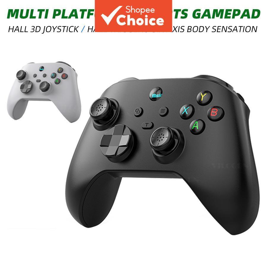 Gamepad sem fio, controle de jogos de três modos com joystick e gatilho de efeito Hall, seis eixos giroscópio controle