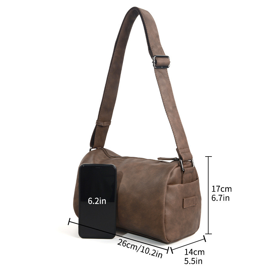 Nova bolsa de ombro cilíndrica moda simples mochila Casual na moda bolsa Diagonal pequena mochila