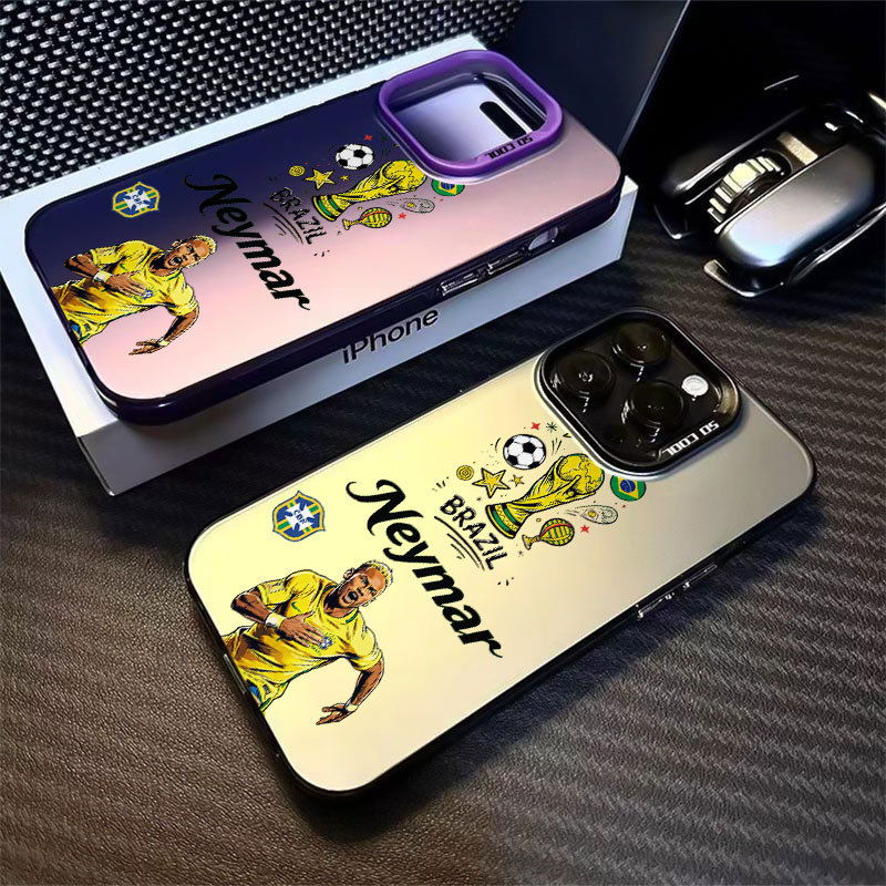 Capinha de Neymar Seleção Brasileira Para iPhone 17 11 12 13 15 14 16 Pro Max Xr Capa De Telefone Anti impacto Case