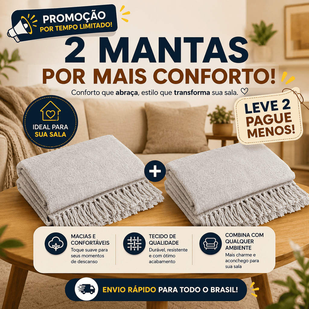 2 Manta Para Sofá Gigante Retrátil 2,10X1,20 Cama Poltrona Decorativa 100% Algodão