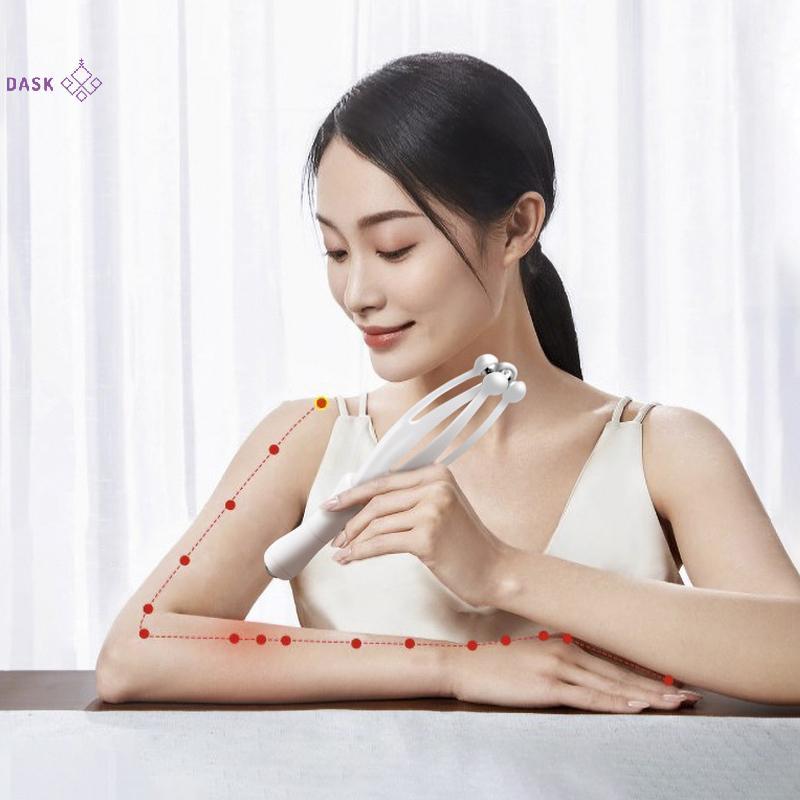 [DASK] 4 Rolos De Bola De Aço Massageador De Dedo Mini Articulações Com Alça Para Circulação Sanguínea Dos Dedos E Relax