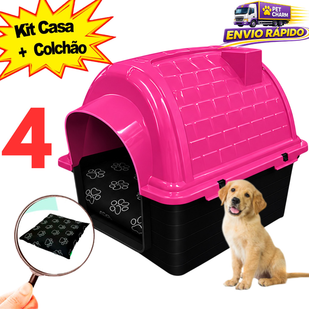 Casa Casinha Pet Cachorro N4 + Caminha Pra Cachorro Casinha Para Cachorro Caminha de Cachorro