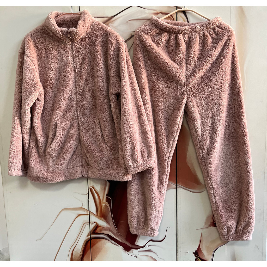 Pijamas femininos inverno Coral velo extra grosso extra velo quente doce Plus Size gordura mm conjunto Loungewear