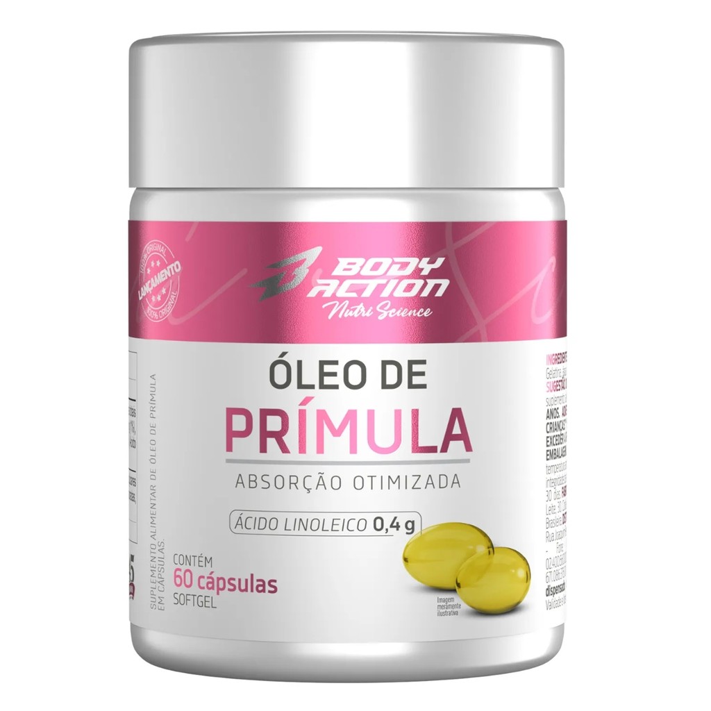 Óleo de Prímula Pote 60 Cápsulas Bodyaction