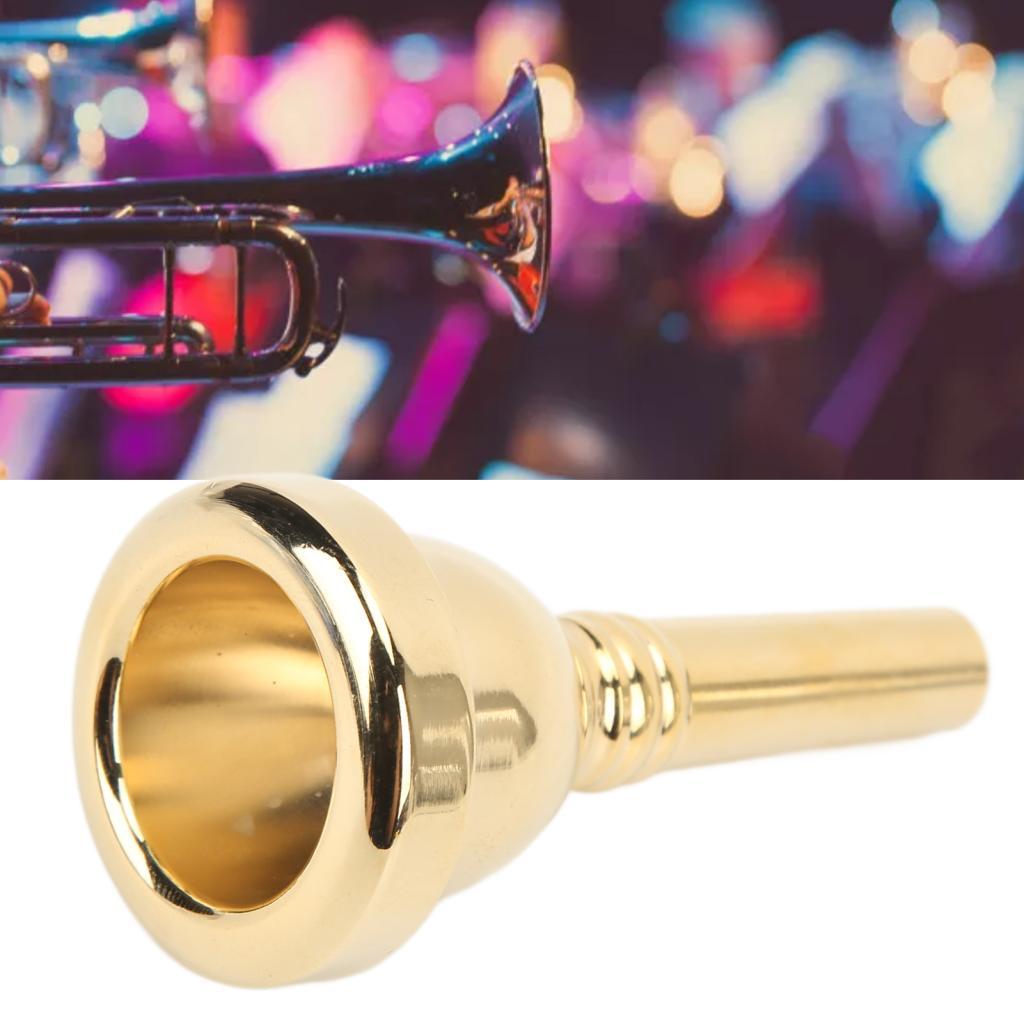 Bocal de trombone alto de cobre Mingzhe acessório de fácil instalação com som estável e bonito (ouro)