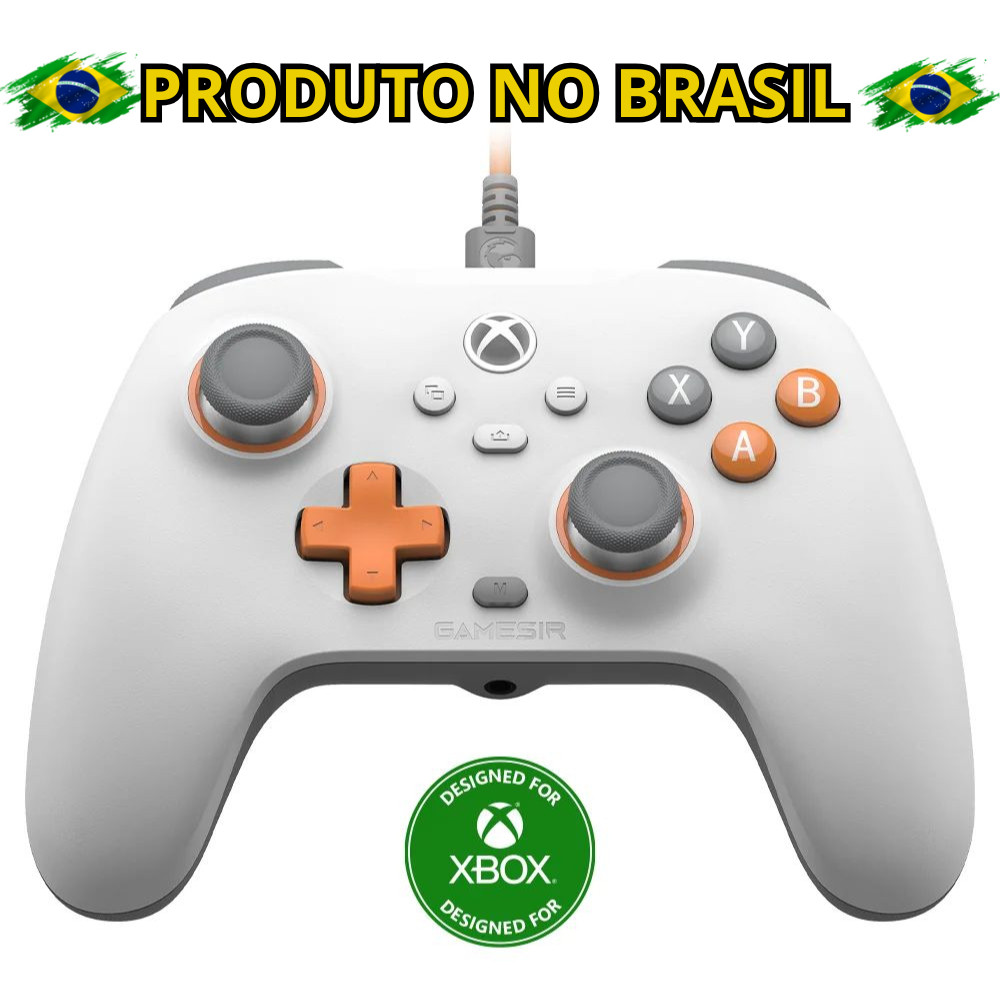 Controle Gamesir T7 Para Xbox Series S/X PC Windows Steam Com Fio Hall Effect 1 Mês GamePass Branco