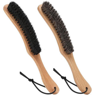 Conjunto de Escovas para Chapéus - Escova de Crina de Cavalo para Chapéus de Cowboy, Chapéus Fedora e Bonés de Beisebol