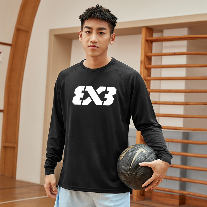 3X3 roupas de secagem rápida de manga comprida roupas de treinamento de basquete americano moletom outono inverno roupas