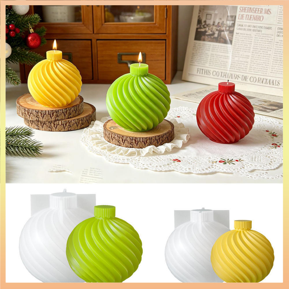 Molde De Vela Espiral Branca Sarja De Silicone Natal Para Aromaterapia Decoração De Casa Presente
