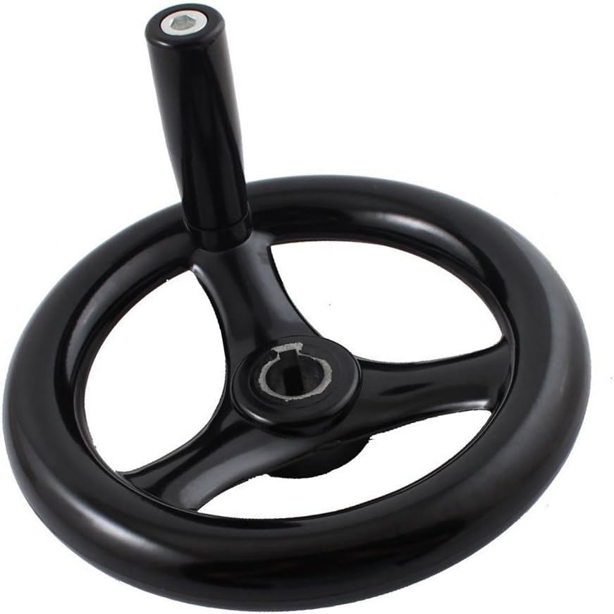 Volante manual YXQ de 3 raios e 6,3 polegadas com manípulo giratório para fresadora e torno industrial, diâmetro do furo
