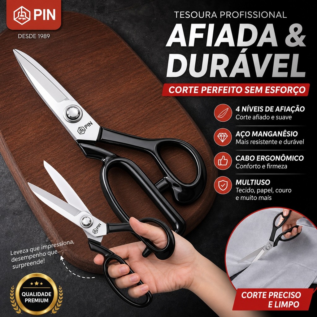 Tesoura De Tecido Ultra Grossa PIN Profissional 8 " Costura De Vestuário De Couro Resistente Alfaiataria De Aço De Alto