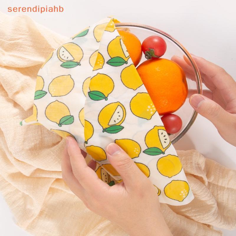 [serendipiahb] Envoltórios De Alimentos De Cera De Abelha Reutilizáveis 3 Pa Armazenamento De Pano Ecológico Para Frutas