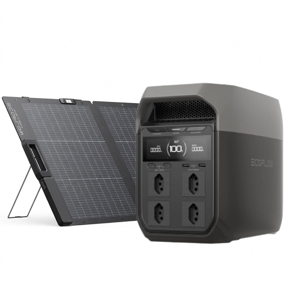 Kit Estação De Energia Delta 3 220v + Placa Solar 220w Bifacial Ecoflow