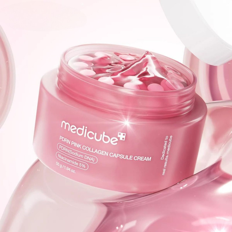 Medicube Rose Collagen Capsule Essence Creme Hidratante Natural Durável Limpeza Facial