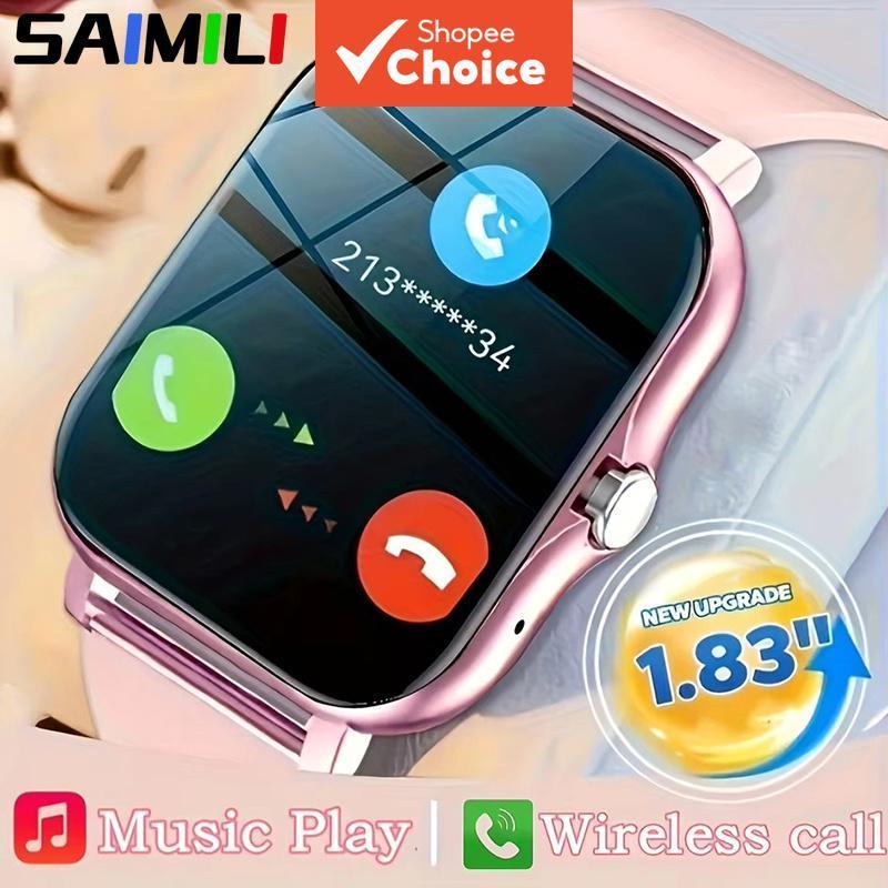 1.83'Esporte Relógio Inteligente De Fitness Monitor Saúde À Prova Dwaterproof Água Smartwatch Chamada Sem Fio Relógios P