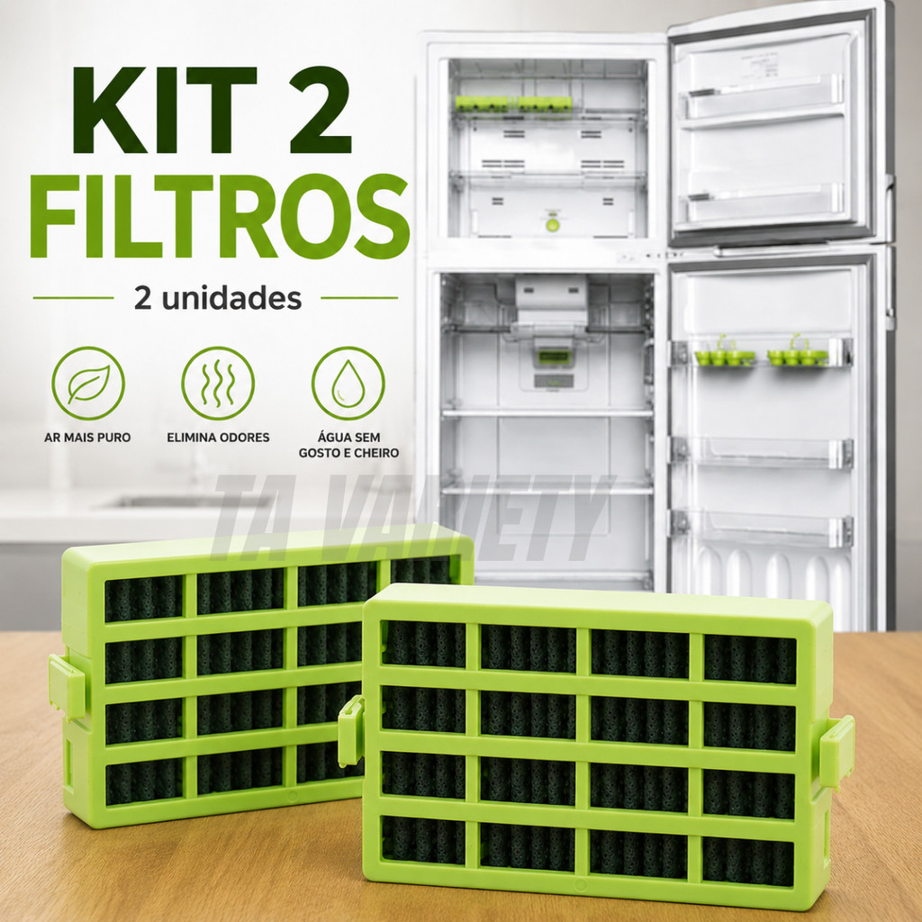 KIT 2 Filtros Anti Bacteria Para Geladeira Consul Crm45 Antiodor Bem Estar Filtro