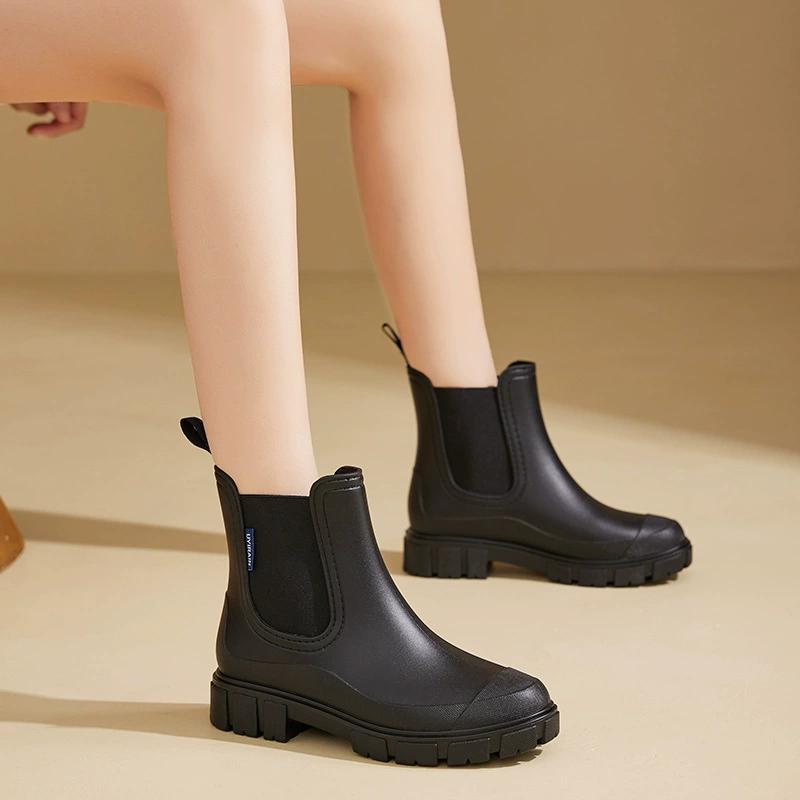 Botas de chuva botas de chuva curtas mulheres influenciador japonês moda exterior usar botas de chuva feminino adulto à 
