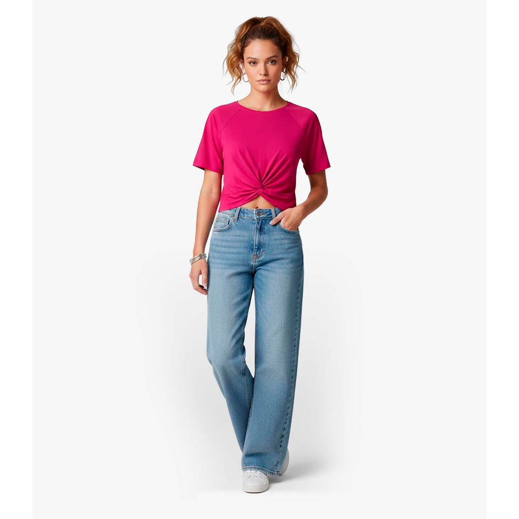 Blusa Feminina Lisa Infinita Cor Rosa