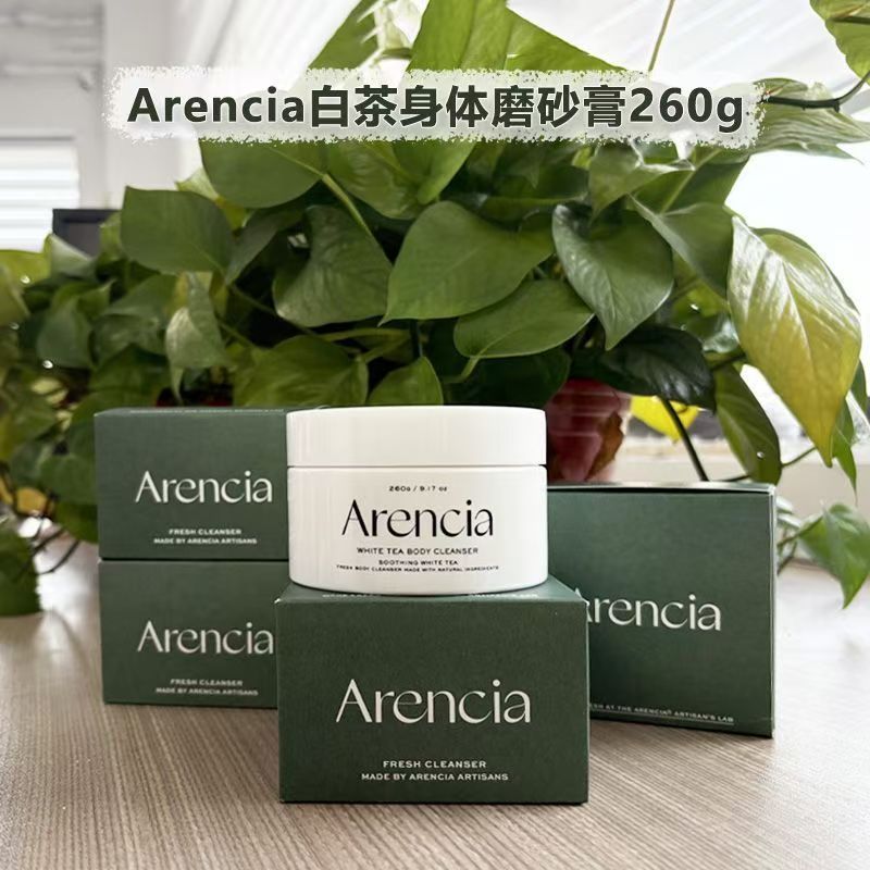 Korea Arencia Chá Branco Esfoliante Corporal 260g Limpeza Suave Esfoliante Hidratante Banho Rejuvenescedor da Pele