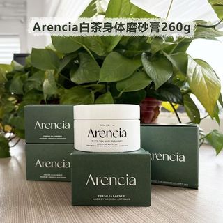 Korea Arencia Chá Branco Esfoliante Corporal 260g Limpeza Suave Esfoliante Hidratante Banho Rejuvenescedor da Pele