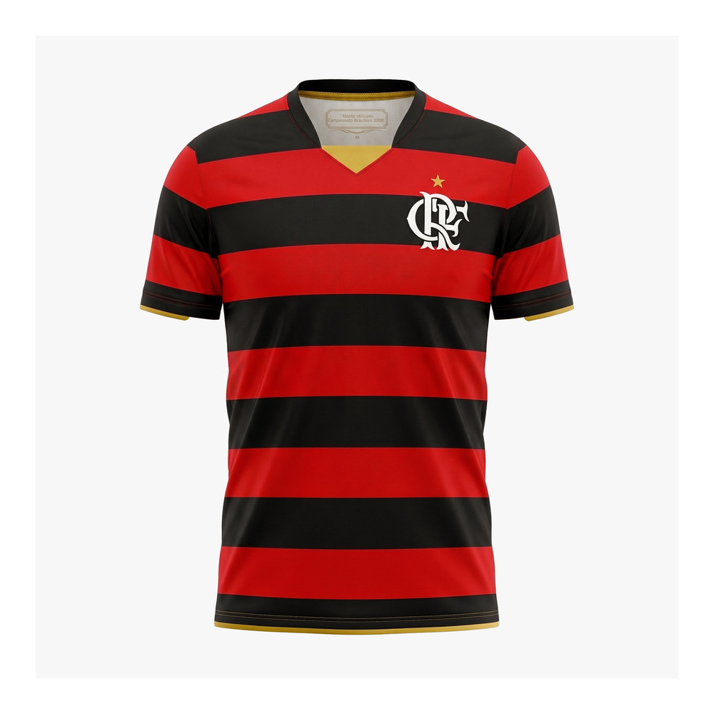 Camisa Do Flamengo Retrô Masculina Rubro Negra Betel Torced